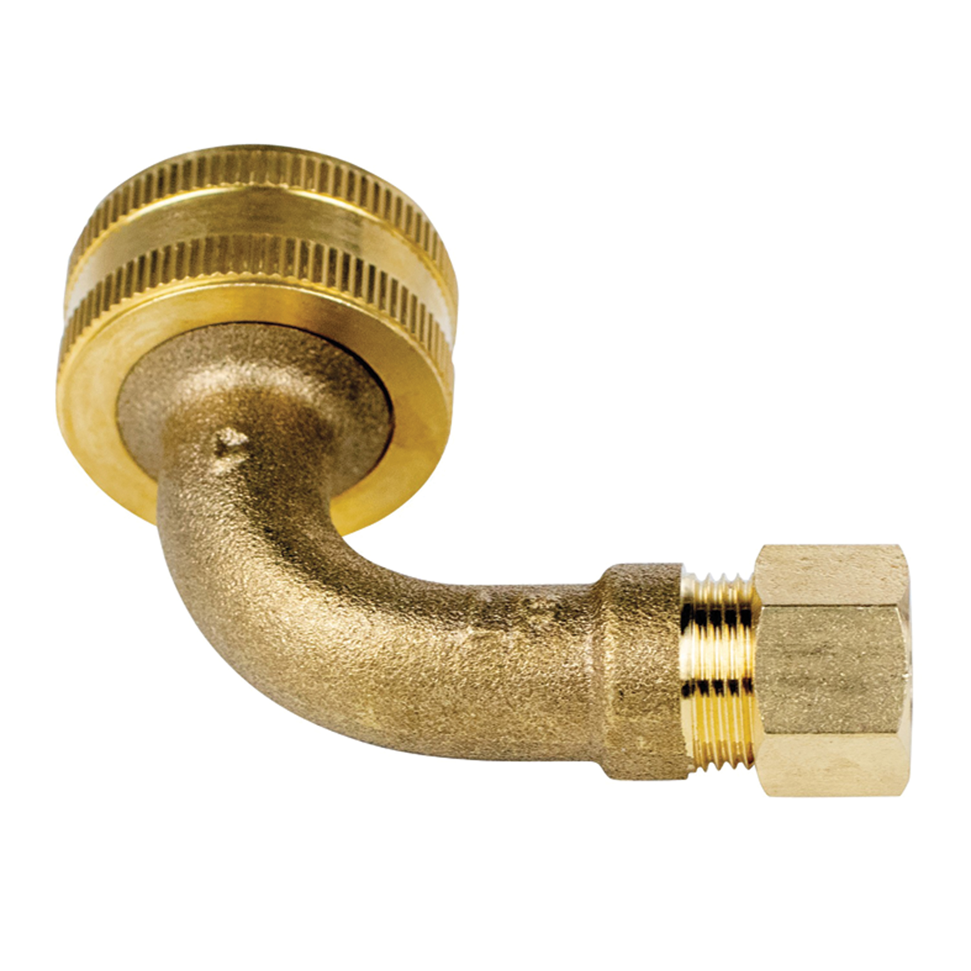 Certified Appliance Accessories Dishwasher Elbow — 3/4in. FGH x 3/8in. MIP, Nut & Compression Ferrule, Model# BELBLFW34381